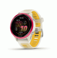 Forerunner 570 - 42mm Raspberry Aluminium with Translucent Bone/Mango Band- 010-02970-02- Garmin